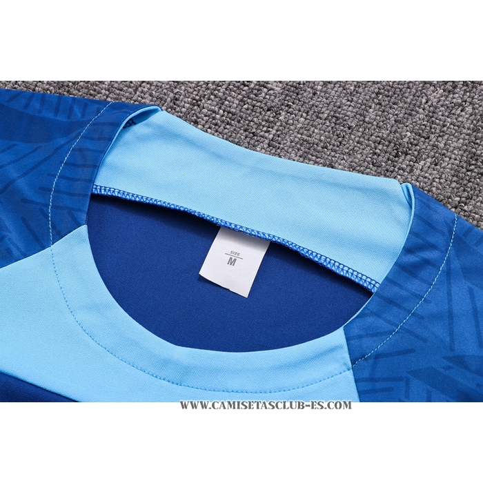 Chandal del Atletico Madrid 22-23 Manga Corta Azul - Pantalon Corto